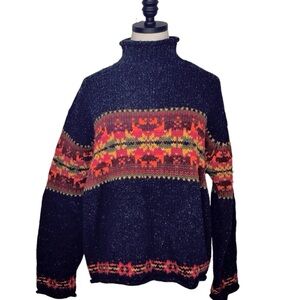 Abercrombie & Fitch Reliable Outdoor Goods 100% Wool Fair Isle Pattern Size M